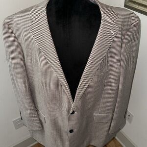 Roberto Rosso Sandro wool linen blend plaid Filarte blazer suit sport coat 48R